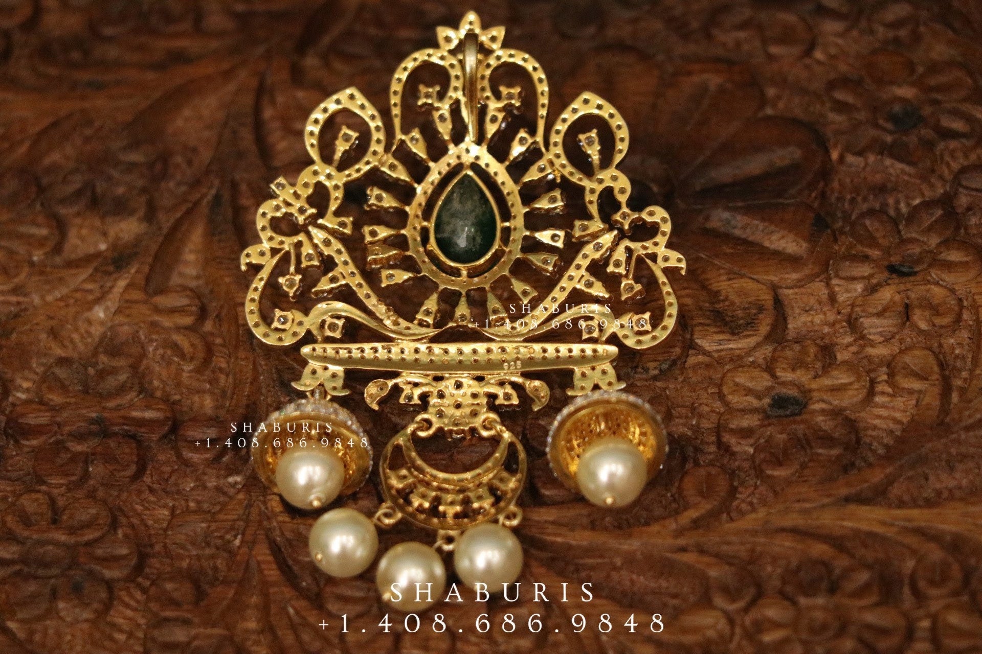 Swarovski pendant,swarovski chain,sabyasachi jewelry inspired Traditional indian Jewelery,Polki haram,Pure silver jewelry-NIHIRA