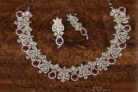 Diamond choker,Swarovski Jewelry,diamond Necklace,chandbali jewelry,lyte weight Indian Bridal,Indian Wedding Jewelry,Sabyasachi jewelry