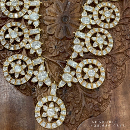 Bottumala ,kasumala,Pure Silver Jewellery Indian ,Lakshmi Necklace,Big Indian Necklace,Indian Bridal,Indian Wedding Jewelry-NIHIRA-SHABURIS