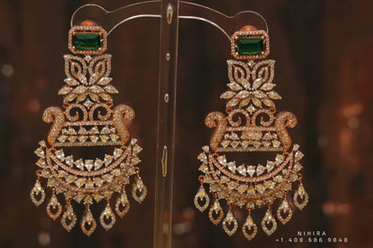 Diamond jhumka,big jhumka,swarovski,south sea pearl earring,party wear earrings,designer jewelry,hand picked jewelry,celebrity jewelry