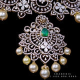 Swarovski Diamond Choker Pure Silver jewelry Indian ,diamond Necklace,Indian Necklace,Indian Bridal,Indian Wedding Jewelry-NIHIRA-SHABURIS