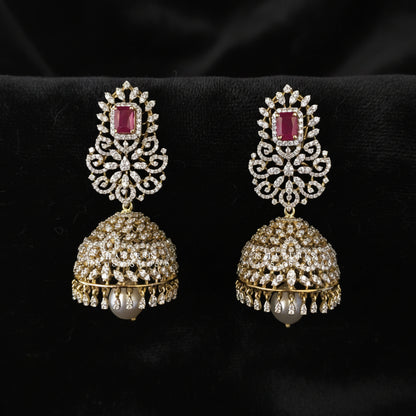 Polki Studs Polki Earrings Cocktail Earrings Diamond Studs Diamond Earrings Simple Studs Pearl Studs 925 Silver Earrings Silver Jewelry - SHABURIS