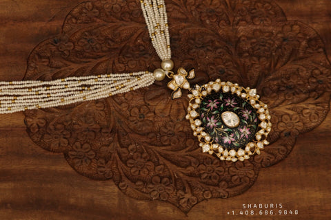 Menakari Jewelry,Pure Silver Jewellery Indian,Moissanite Maharani set,Sabyasachi style,Indian Bridal,Indian Wedding Jewelry-NIHIRA-SHABURIS