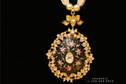 Menakari Jewelry,Pure Silver Jewellery Indian,Moissanite Maharani set,Sabyasachi style,Indian Bridal,Indian Wedding Jewelry-NIHIRA-SHABURIS