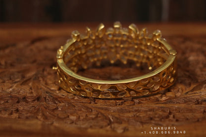 Diamond bangle ,Pure Silver Jewellery Indian ,Bangle,Big Kundan Bangle,Indian Bridal,Indian Wedding Jewelry-NIHIRA-SHABURIS