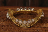Diamond Bangle ,Pure Silver Jewellery Indian ,Bangle,Big Kundan Bangle,Indian Bridal,Indian Wedding Jewelry-NIHIRA-SHABURIS