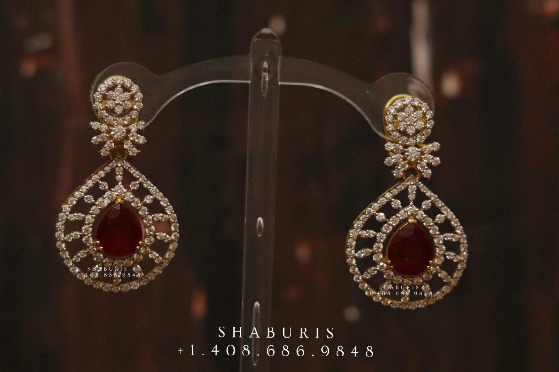 Diamond jhumka,Pure Silver jewelry Indian ,lyte weight earrings lyte weight diamond jhumka diamond earrings diamond buttalu SHABURIS
