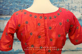 Saree blouse | silk blouse | Saree stitched Blouse | machine work | Silk Blouse | thread work blouse |simple work blouse|orange blouse