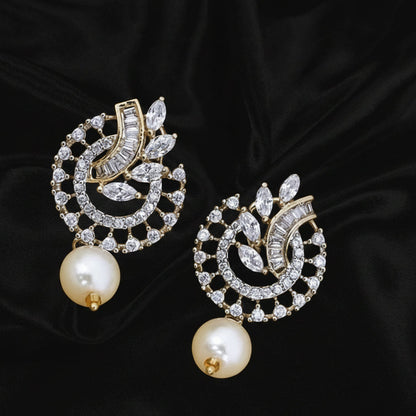 Diamond earring,pure silver jewelry indian jewelry sets indian gold jewelry look a like south indian earrings party wear earrings - SHABURIS