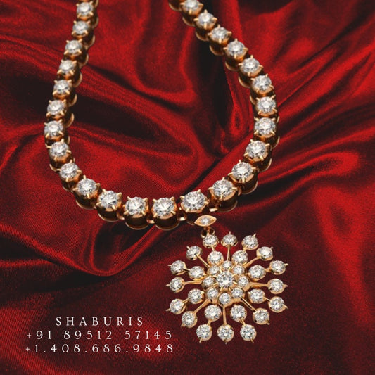 Ravvala necklace diamond necklace ancient indian jewelry pure silver jewelry indian wedding Jewelry diamond necklace -NIHIRA-SHABURIS