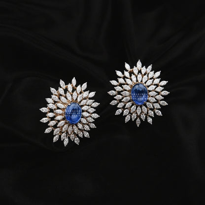 Diamond Jewelry,Pure Silver Jewelry Indian,Diamond studs ,Indian jewelry ,tanzanite studs diamond earrings jewelry sets