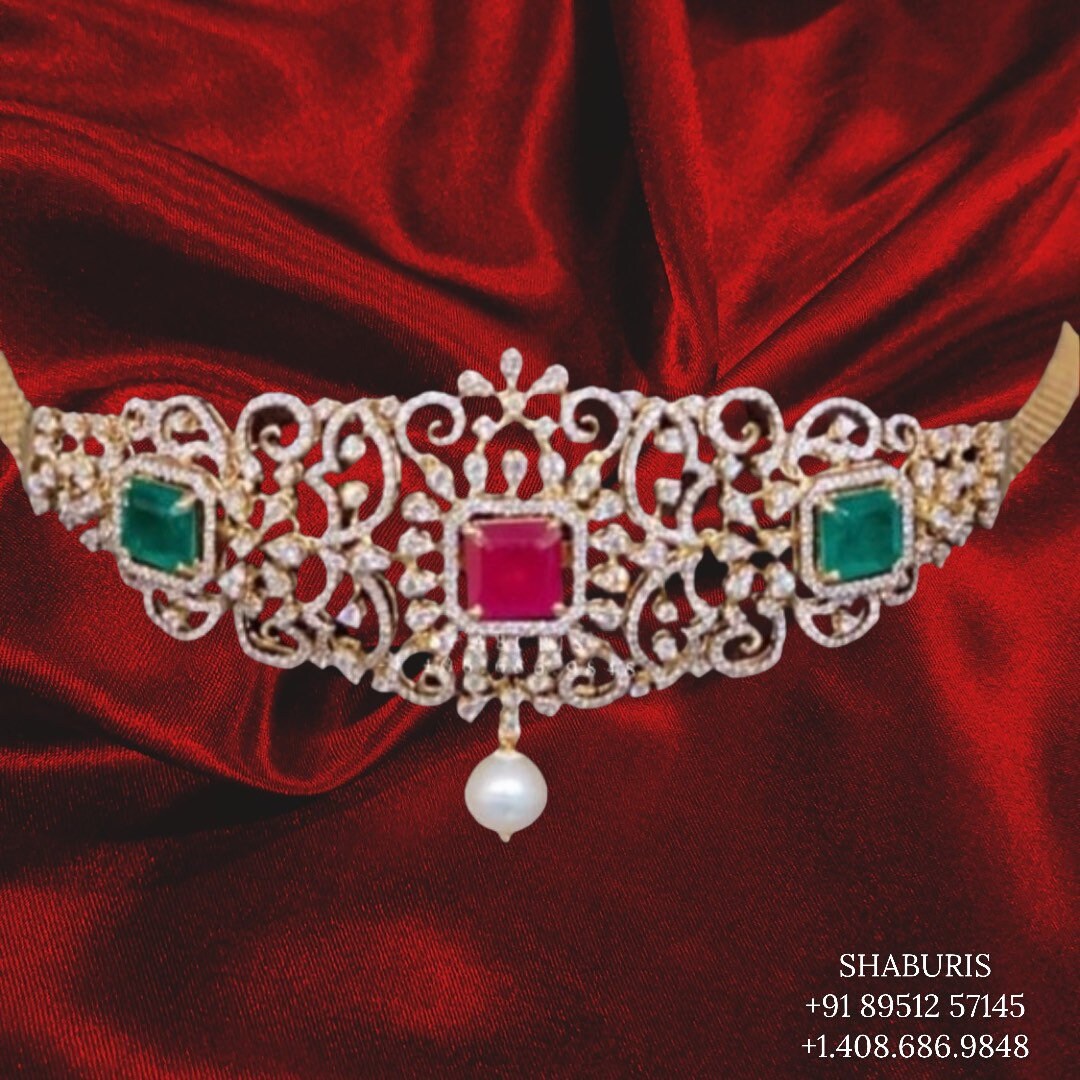 Baby jewelry kids indian jewelry diamond choker pure silver jewelry indian diamond necklace ruby emerald choker sabyasachi jewelry inspired