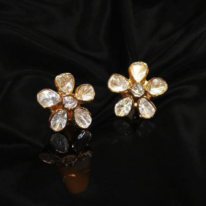 Diamond earrings,polki Diamond Jewelry Designs,moissanite Jewelry,diamond jewelry,Jhumki,latest indian jewelry Designs-NIHIRA