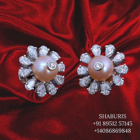 Pearl Jewelry,Pure Silver jewelry Indian ,diamond Jewelry,rose gold jewelry,Indian Bridal,Indian Wedding Jewelry-NIHIRA-SHABURIS