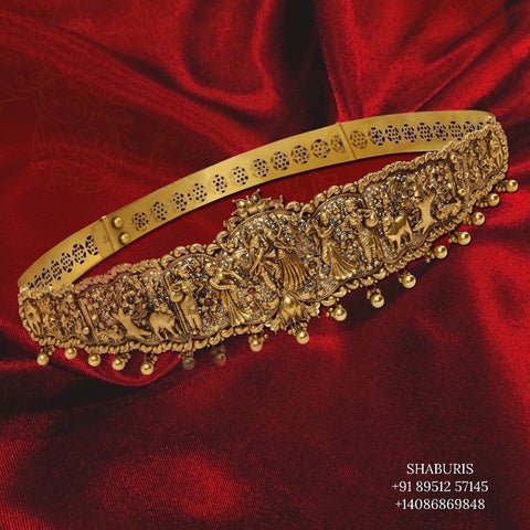 Temple jewellery vaddanam on sale