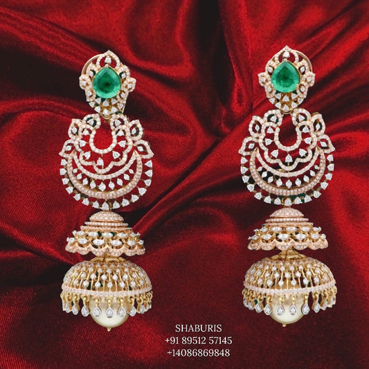 Indian Jewellery Designs,South Indian Jewellery,Indian Jewelry,diamond jhumka indian jewelry online,latest indian jewellery -SHABURIS