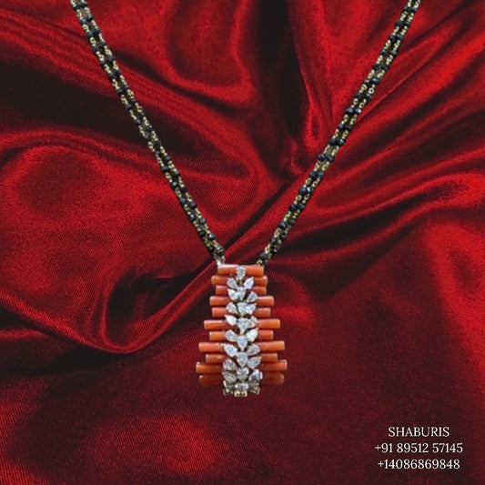 Indian Jewellery Designs,South Indian Jewellery,South Indian Jewelry,black beads mala,latest indian jewellery Designs - NIHIRA-SHABURIS