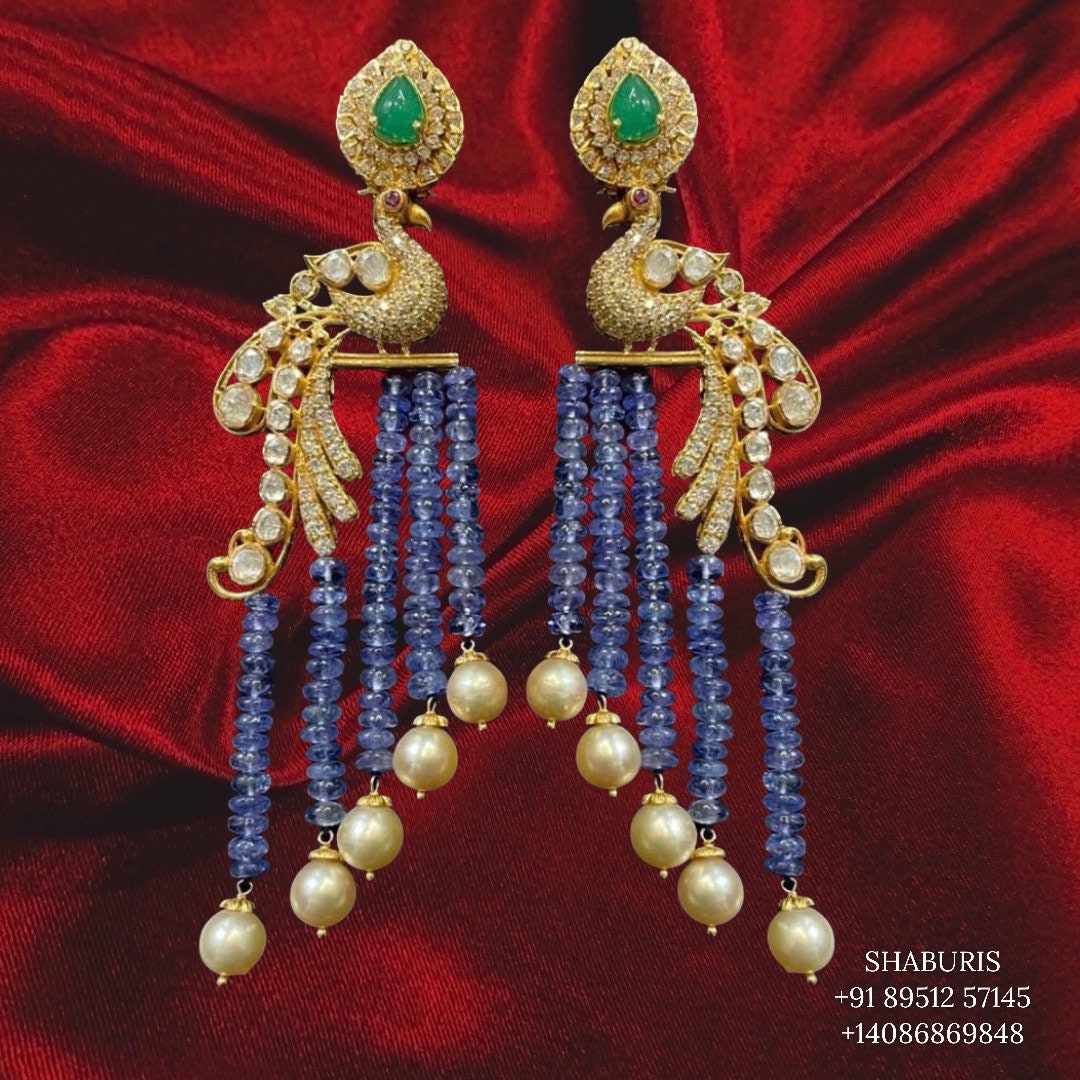 Indian Silver Jewelry,South Indian Jewellery,South Indian Jewelry,tasse jhumka indian Bridal Designs,Indian Wedding-NIHIRA-SHABURIS