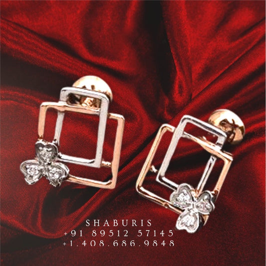 Diamond earring,pure silver jewelry indian jewelry sets indian gold jewelry look a like south indian earrings party wear earrings - SHABURIS