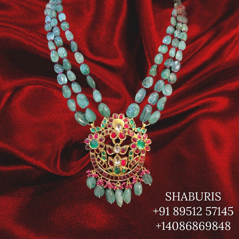 Long beads necklace designs - Indian Jewellery Designs