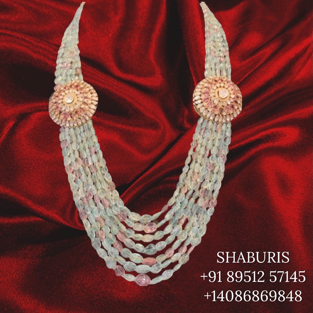 Side brooch pearl necklace | one side pendent necklace| Pearl Jewellery | Rice Pearls| indian bridal |Indian jewelry | Hair Accessories