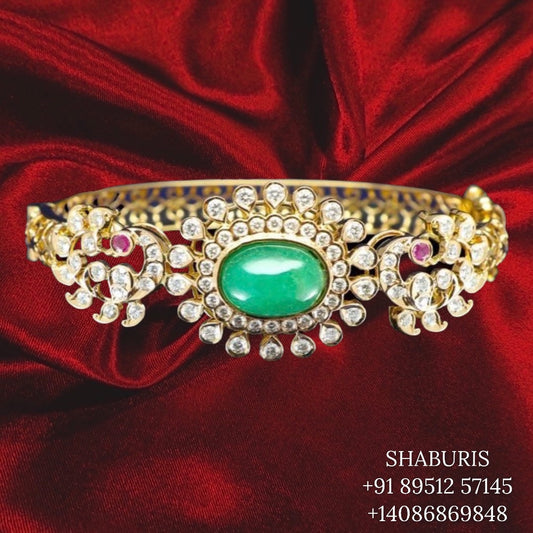 Diamond bangles  Pure Silver jewelry Indian ,diamond jewelry ,Indian gold jewelry designs diamond jewelry look a like  - SHABURIS