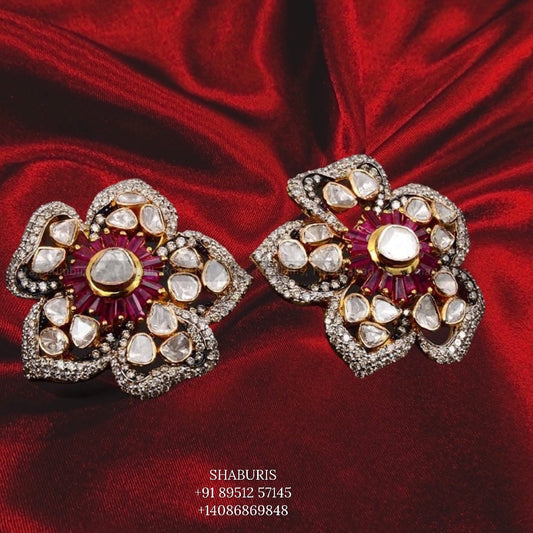 Latest Indian Jewelry,South Indian Jewelry,Pure silver studs Indian,Indian Earrings,Indian Wedding Jewelry -NIHIRA-SHABURIS