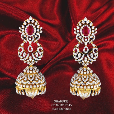 Big Yellow Traditional Jhumka Earrings for Girls by FashionCrab® -  FashionCrab.us