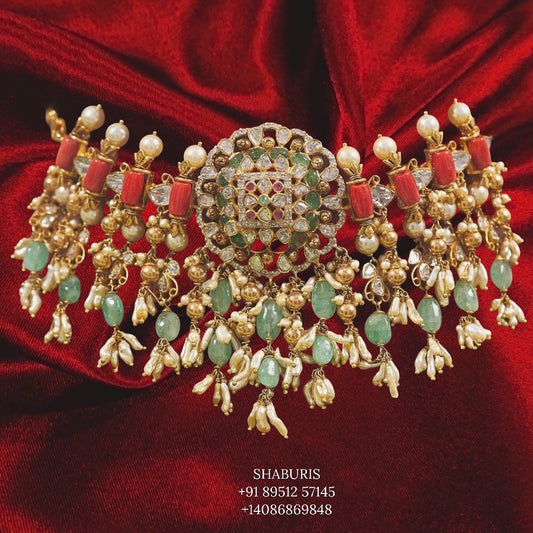 Guttapusalu Jewelry,Pure Silver jewelry Indian ,coral Necklace,Indian Necklace,Indian Bridal,Indian Wedding Antique Jewelry-NIHIRA