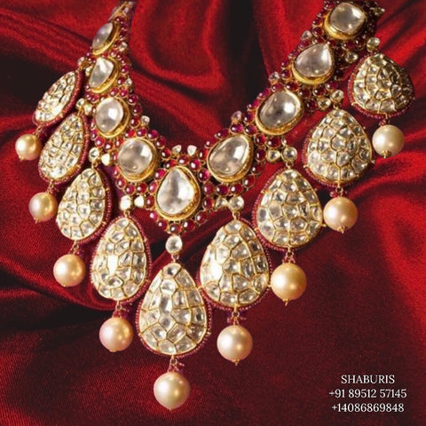 Indian Bridal Jewelry,Pure Silver Jewellery Indian ,Maharani Haar,Big Indian Necklace,Indian Bridal,Indian Wedding Jewelry-NIHIRA-SHABURIS