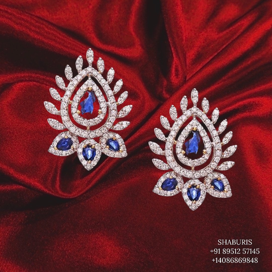 Indian Jewellery Designs,South Indian Jewellery,South Indian Jewelry,diamond studs,latest indian jewellery Designs - NIHIRA-SHABURIS