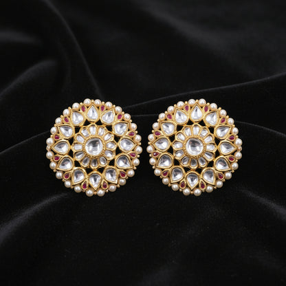 Diamond studs gold dipped Pure silver jewelry gold jewelry look a like 22ct jewelry look a like indian jewelry latest designs -SHABURIS