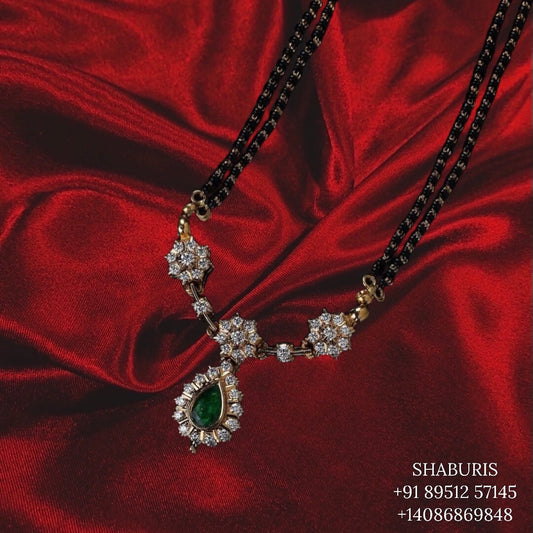 Indian Jewellery Designs,South Indian Jewellery,South Indian Jewelry,black beads mala,latest indian jewellery Designs - NIHIRA-SHABURIS