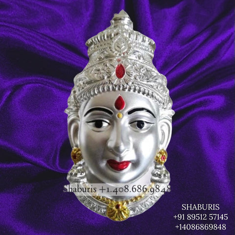 Pure Silver Lakshmi roopu,Indian Pooja Articles,Pure silver articles indian,indian pooja samagri,silver articles,Varalakshmi-7 inch-NIHIRA