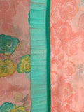 Saree with Stitched Blouse | Saree Blouse | Ruffle saree | peach | Fancy Saree | Cocktail Saree | Indian Party Saree|HoneyBee Handlooms
