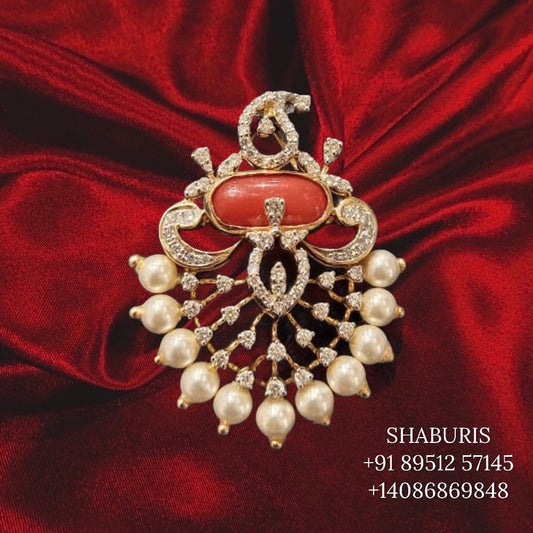 Coral pendant bead jewelry gemstone jewelry polki diamond emerald necklace pure silver jewelry south indian gold jewelry sets -SHABURIS