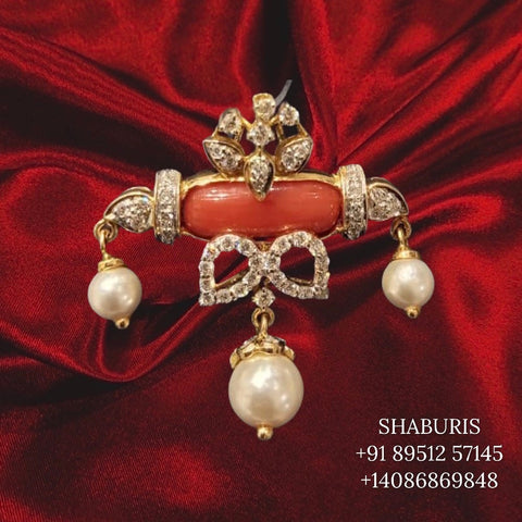 Coral pendant bead jewelry gemstone jewelry polki diamond emerald necklace pure silver jewelry south indian gold jewelry sets -SHABURIS