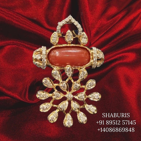 Coral pendant bead jewelry gemstone jewelry polki diamond emerald necklace pure silver jewelry south indian gold jewelry sets -SHABURIS