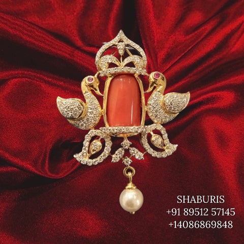 Coral pendant bead jewelry gemstone jewelry polki diamond emerald necklace pure silver jewelry south indian gold jewelry sets -SHABURIS