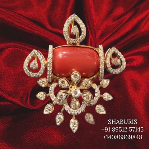 Coral pendant bead jewelry gemstone jewelry polki diamond emerald necklace pure silver jewelry south indian gold jewelry sets -SHABURIS