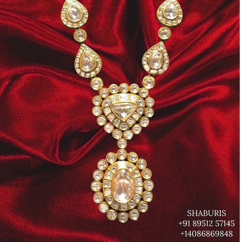 Latest Indian Jewelry,South Indian Jewelry,kundan Haram,kundan choker,Indian Wedding Jewelry,pure Silver indian jewelry - NIHIRA - SHABURIS
