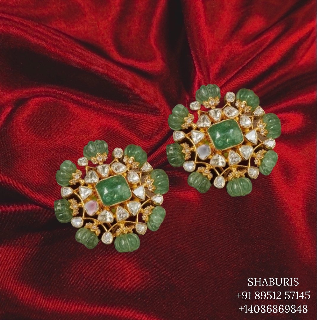 Diamond Jhumka,diamond chandbali,diamond earrings indian,detatchable diamond jhumka,swarovski diamond jhumka,chandbali earrings,silver