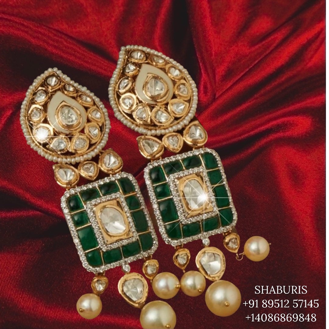 Diamond Jhumka,diamond chandbali,diamond earrings indian,polki diamond jhumka,swarovski diamond jhumka,chandbali earrings,silver