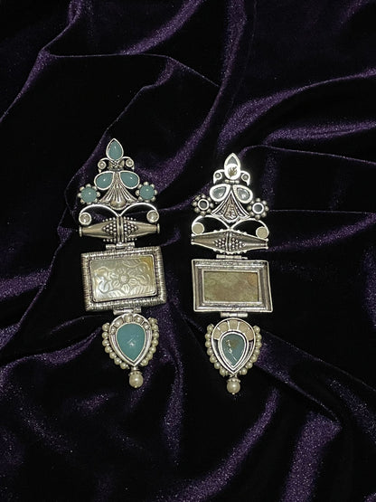Tribal jhumka,big jhumka,kundan,south sea pearl earring,party wear earrings,designer jewelry,sabyasachi jewelry inspired