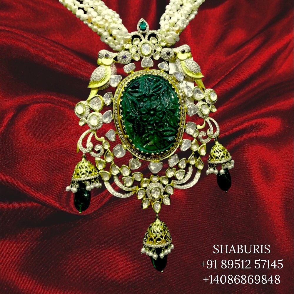 Bollywood Jewelry,Pure Silver Jewellery Indian ,polki Choker,Kundan Necklace,Indian Bridal,Indian Wedding Jewelry-NIHIRA-SHABURIS