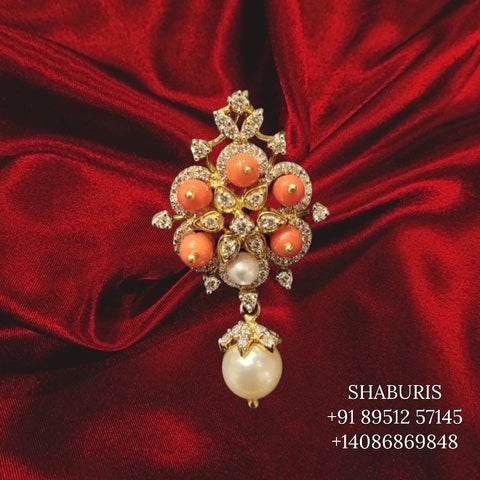 Coral pendant bead jewelry gemstone jewelry polki diamond emerald necklace pure silver jewelry south indian gold jewelry sets -SHABURIS