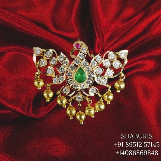 Ruby pendant bead jewelry gemstone jewelry polki diamond emerald necklace pure silver jewelry south indian gold jewelry sets -SHABURIS