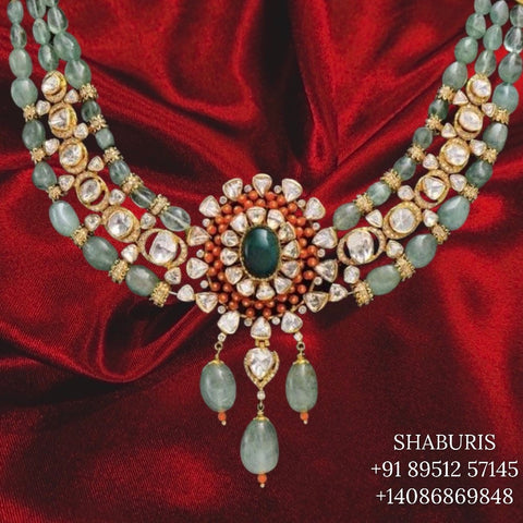 Latest Indian Jewelry,South Indian Jewelry,Pure silver Big tanzanite,Indian gold jewelry designs,Indian Wedding Jewelry -NIHIRA-SHABURIS