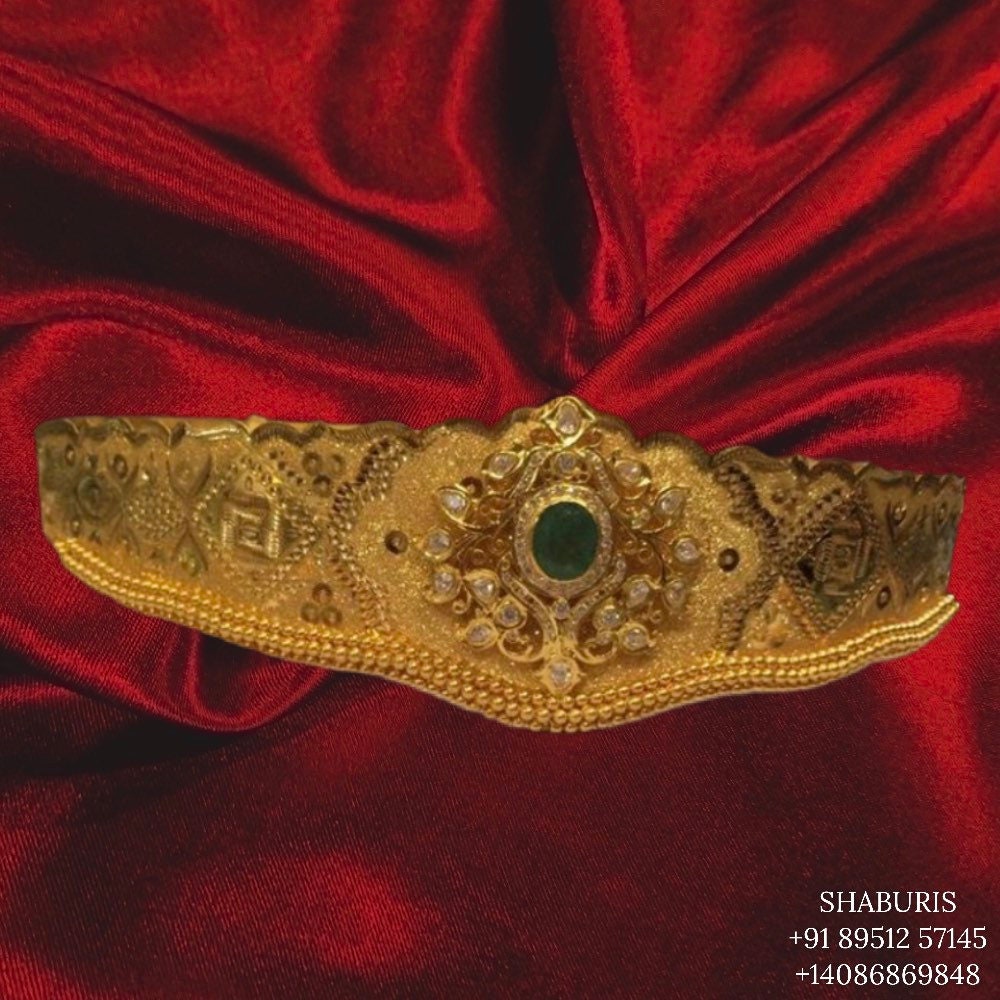 Diamond Vaddanam,South Indian Jewelry,vadiyanam,Kids Vaddanam,hip chain,925 silver jewelry pure Silver indian jewelry - NIHIRA - SHABURIS