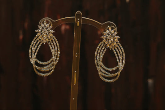 Diamond jhumka,big jhumka,swarovski,south sea pearl earring,party wear earrings,designer jewelry,hand picked jewelry,celebrity jewelry